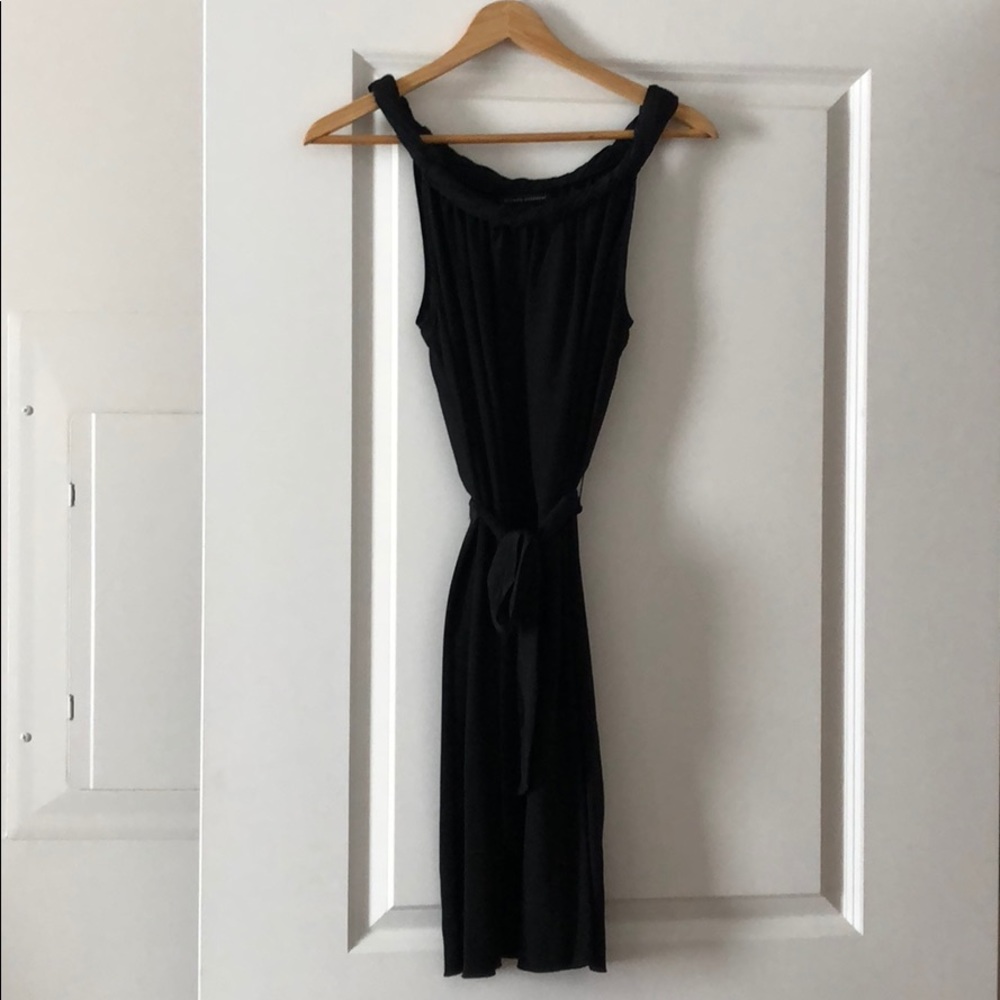 Banana republic black silk dress